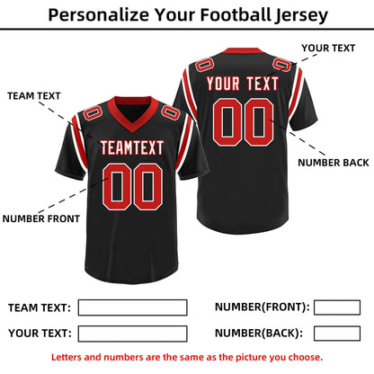 Custom Football and Rugby Black Jerseys