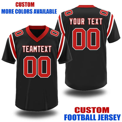 Custom Football and Rugby Black Jerseys