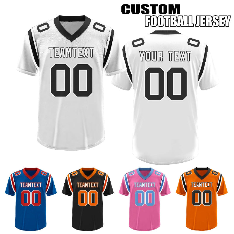 Custom Football and Rugby White Jerseys