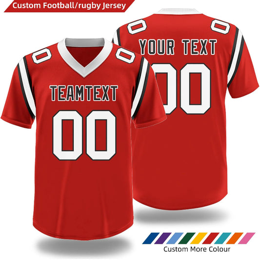 Custom Football and Rugby Red Jerseys