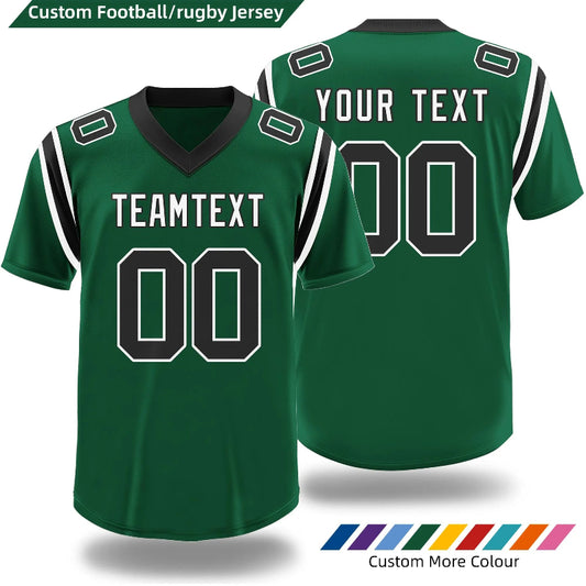 Custom Football and Rugby Green Jerseys