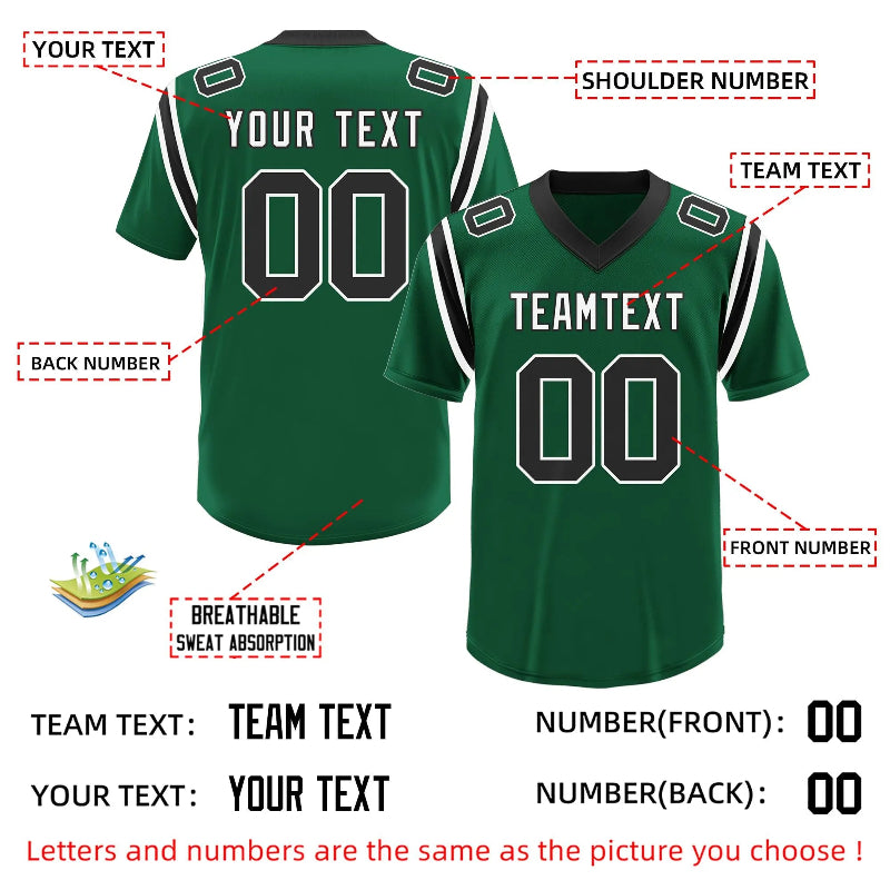Custom Football and Rugby Green Jerseys