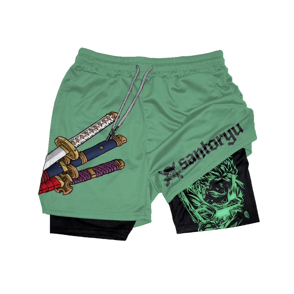 Santoryu Anime Gym Performance Shorts
