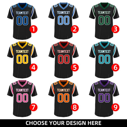 Custom Football and Rugby Black Team Jerseys