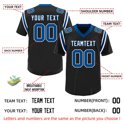 Custom Football and Rugby Black Team Jerseys