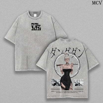Aira Seikoo Dandadann Washed Oversized Streetwear Tee