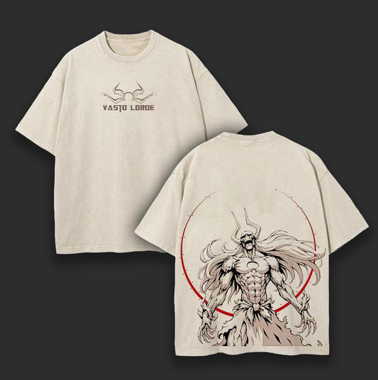 "Vasto Lorde" Ichigo Kurosaki Double Printed Vintage Washed Tee