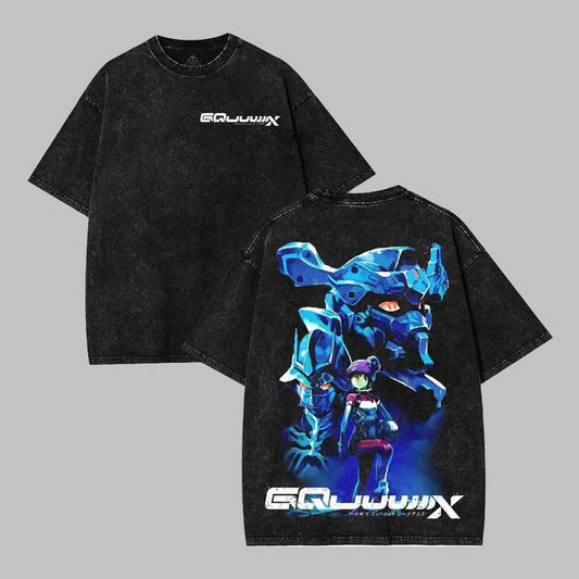 Limited Edition MS GUNDAM GQUUUUUUX Anime Washed Tee