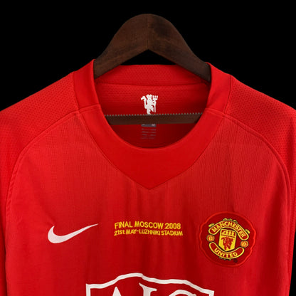 Manchester United Retro 2007/08 Long Sleeve Champions League Version Home