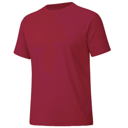 Men's solid color round neck fitness T-shirt