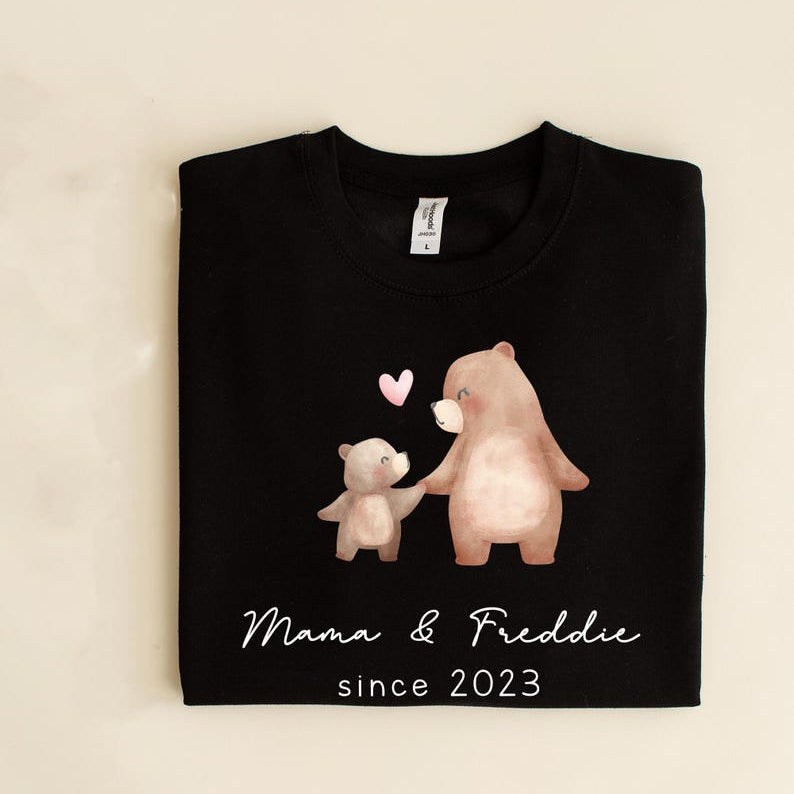 Personalised Matching Mummy and Mini Sweatshirts