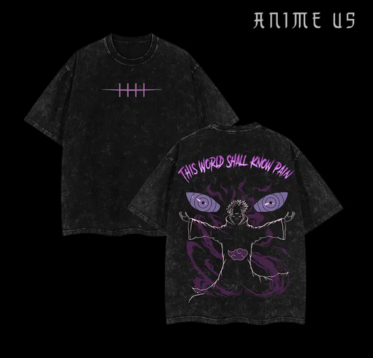 Pain Nagato Vintage Unisex Oversize Anime T-shirt