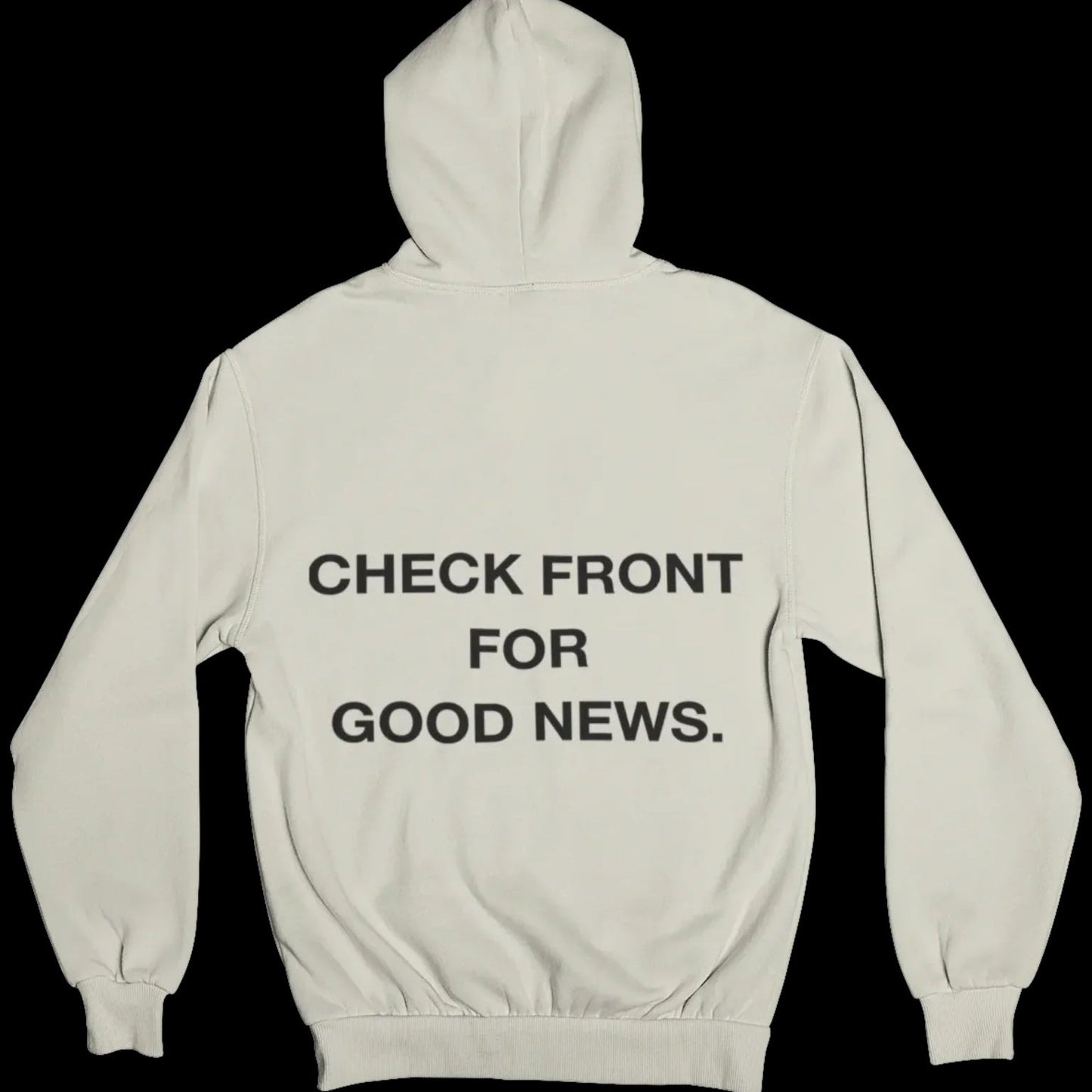 Check Front" Sand Premium Hoodie