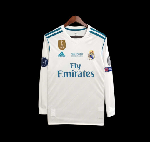 Real Madrid Retro 17/18 Long Sleeve Home
