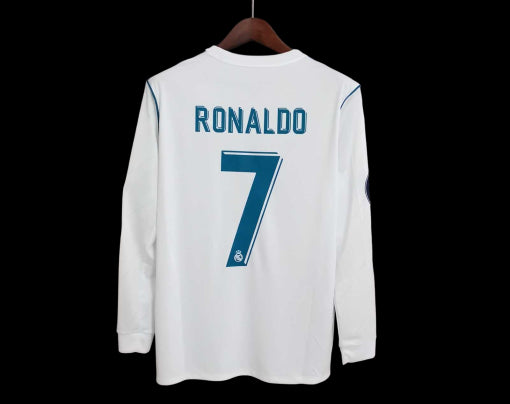 Real Madrid Retro 17/18 Long Sleeve Home