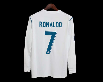 Real Madrid Retro 17/18 Long Sleeve Home